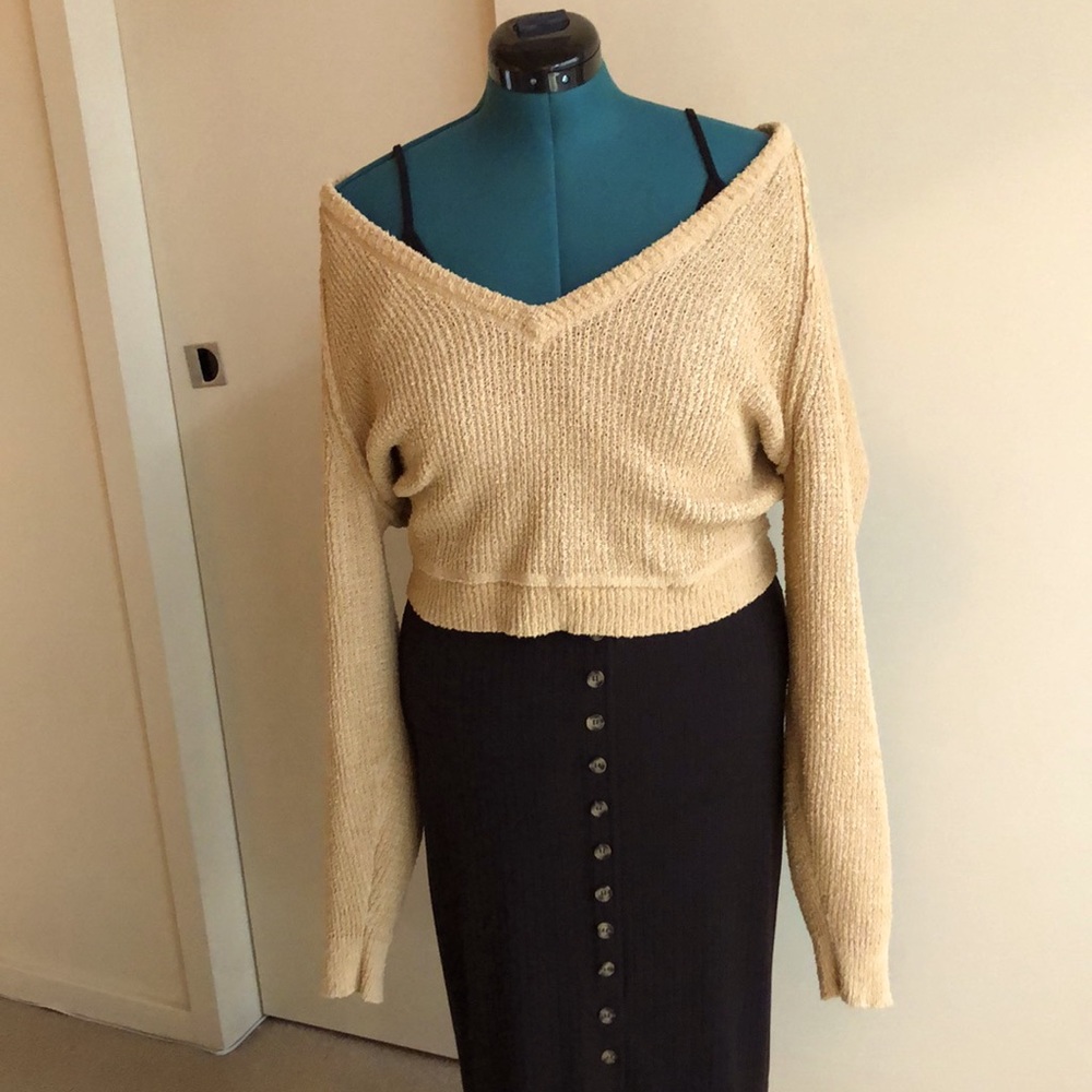 Free People Cropped Sweater